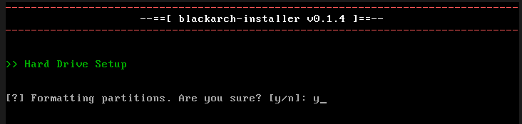 Confirming the formatting of the partitions