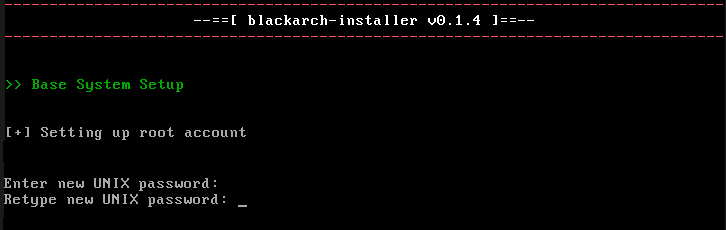 Setting the root account password